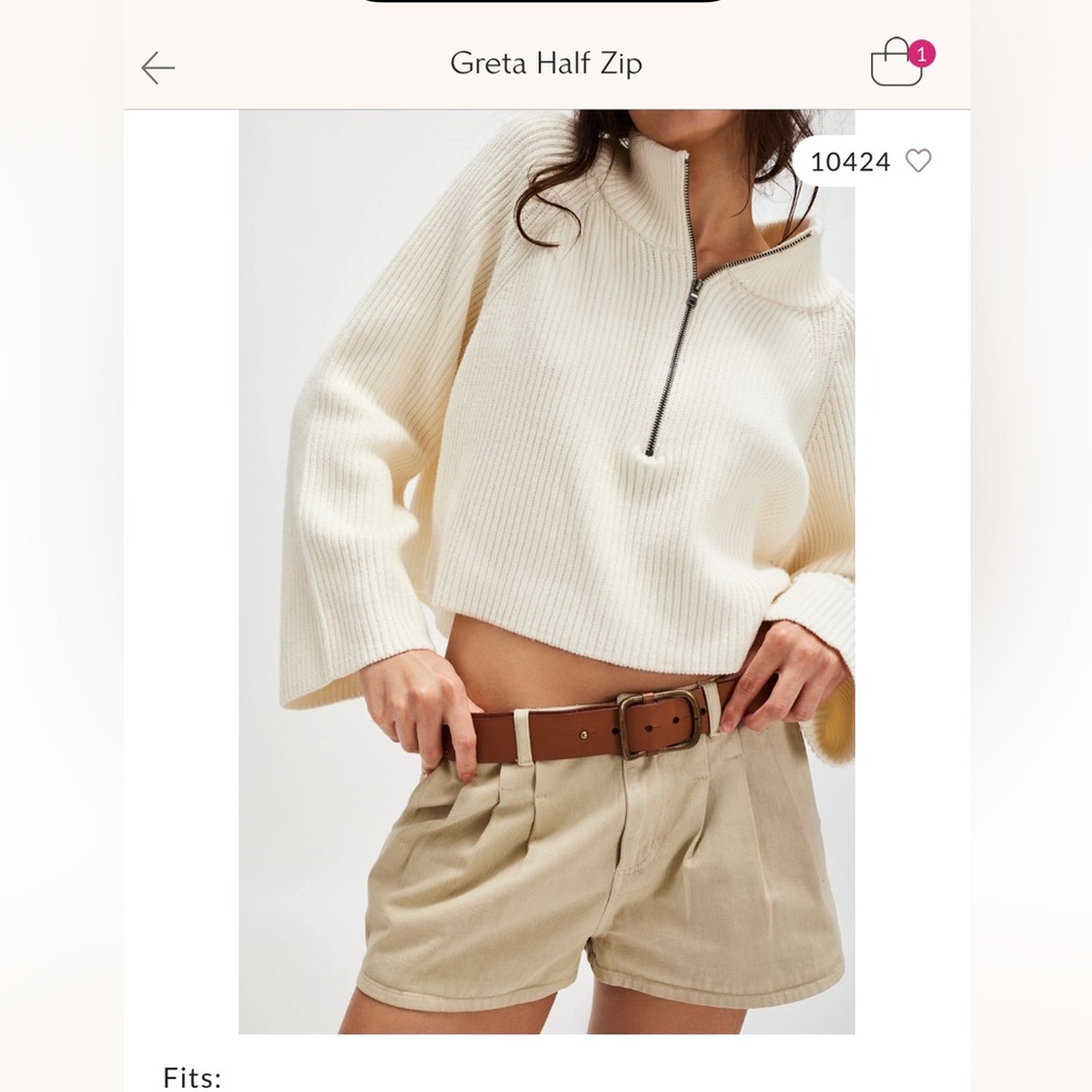 Free People Greta Half Zip